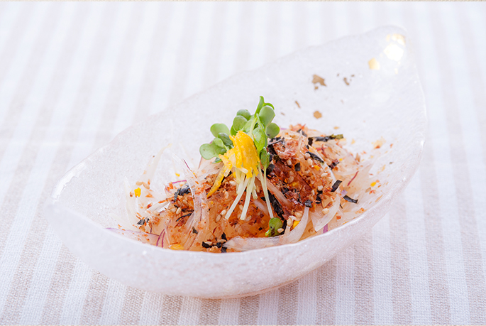 Onion salad with Katsuo Mirin+Ponzu
